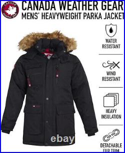 Canada Weather Gear Men's Heavyweight Hooded Parka Jacket