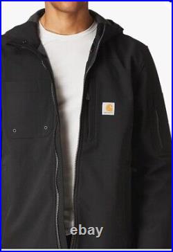 Carhartt Men's Rough Cut Soft Shell Work Full Zip Jacket Hooded Hoodie Sz L