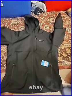 Columbia Men's Ascender Hooded Softshell Jacket SIZE 2XLT BLACK