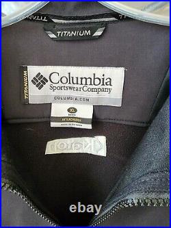 Columbia Titanium Mens Black Omni-Shield Category 5 Soft Shell Jacket Size XL