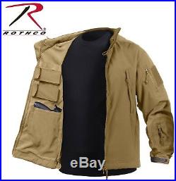 Coyote Brown Waterproof Police Tactical Concealed Carry Soft Shell Jacket 55485