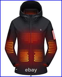 DEWBU Heated Jacket for Women with 12V Battery Pack Winter Outdoor Soft Shell