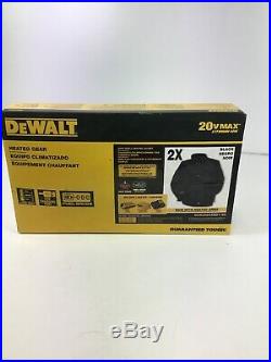 DeWalt DCHJ060ABD1-2X 20V Black Soft Shell Heated Jacket with Battery Kit 2X New