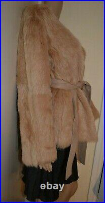 Diane Von Furstenberg Dvf Real Shearling Fur Lamb Wrap Jacket New Med 10 £2000