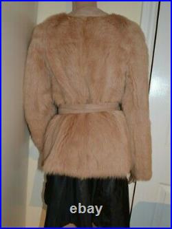 Diane Von Furstenberg Dvf Real Shearling Fur Lamb Wrap Jacket New Med 10 £2000