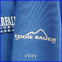 EDDIE BAUER x ALASKA Size 2XL Mens Softshell Full Zip Jacket Royal Blue XXL