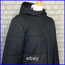 Ea7 Emporio Armani Mens Uk L Black Padded Hooded Shield Coat Jacket Rrp £260 Ad