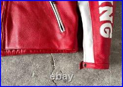 Ferrari Motorbike Leather Jacket Vintage Cowhide Leather Jacket