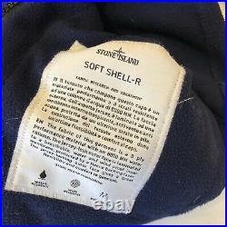 Genuine £475 Stone Island, Soft Shell-R, Hooded Jacket, Navy Blue, S SMALL