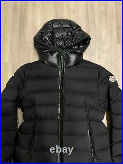 Genuine Moncler Goeland Women's Down Puffer Jacket Black Size 0 Coat Quilted