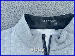 Greyson Pullover Jacket Men's L Gray Wolf Pattern Monterey Peninsula Golf Club