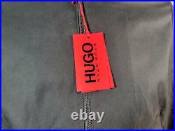 HUGO BOSS Mens Barry 2121 Cotton Twill Collared Full Zip Jacket Black Small Med