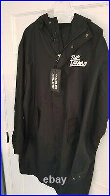 H and M x The Weeknd Trench Coat Rain Jacket Color Black NWT FREE SHIPPING