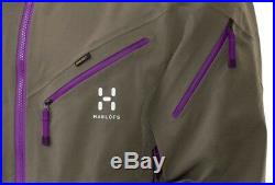 Haglofs Mens Couloir Pro Gore-Tex Soft Shell Ski Jacket. Driftwood. Large. NWTs