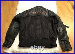 Harley Davidson Alternator Swithchback XL Black Leather Jacket 2 in 1 98117-08VM