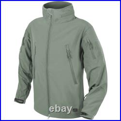 Helikon Gunfighter Tactical Windproof Soft Shell Mens Hooded Jacket Foliage Grey