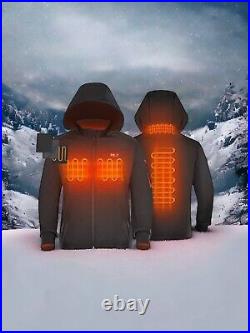 IHeat Men's Heated Jacket Soft Shell, Winter Jacket Heated Hoodie, XL