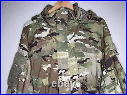 JACKET SOFT SHELL COLD WEATHER Medium Lg Military Army Multicam Hooded