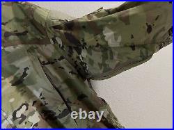 JACKET SOFT SHELL COLD WEATHER Medium Lg Military Army Multicam Hooded