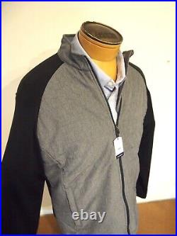 Johnnie O Stinger Full Zip Quilted Jacket NWT Medium $198 Heather Gray/Black