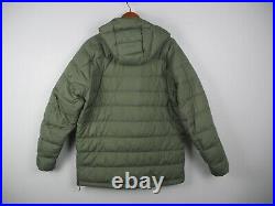 Kith Columbia Jacket Mens Large Green Puffer Duck Down Pullover Omni Heat Anorak