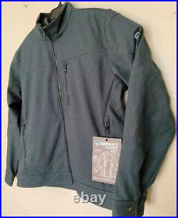Kuhl Impakt Men XXL Pirate Blue Zip Fleece Lined Softshell Jacket Wind Resistant