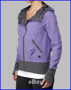 LULULEMON Escapade Coat Jacket w Hood Soft Shell Purple size 8