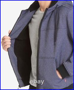 Levi's 267208 Men's Soft Shell Jacket with Fleece-Lined Hood Blue Size 2X-Large