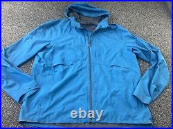 Lululemon Rain Weather Jacket Mens XXL Glyde Hood Full Zip Blue