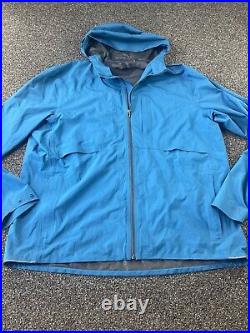 Lululemon Rain Weather Jacket Mens XXL Glyde Hood Full Zip Blue