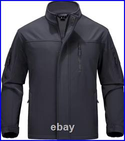 MAGCOMSEN Men's Tactical Jacket Water Resistant 6 Pockets Softshell Fleece Linin
