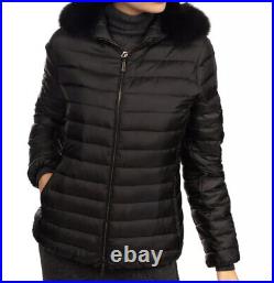 MOORER Wool/Cashmere 3in1 Coat Size 44 M Down Quilted Jacket Hooded Raccoon Fur