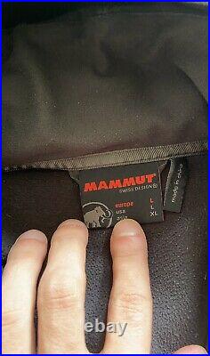 Mammut Plano Hoody Jacket Softech 3layer Soft Shell Mens L Graphite/black 250rp