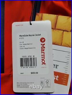 Marmot WarmCube Kaprun Men's Insulated Jacket Victory Red Size M MSRP $650