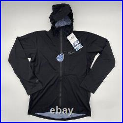 Massdrop x RAB Kinetic Jacket Men's sz L Black Waterproof Full Zip Hooded Rain