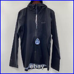 Massdrop x RAB Kinetic Jacket Men's sz L Black Waterproof Full Zip Hooded Rain