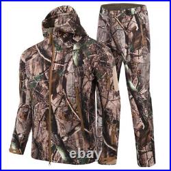Men Camouflage Jacket Sets Outdoor Soft Shell Windbreaker Waterproof
