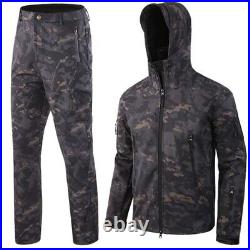 Men Camouflage Jacket Sets Outdoor Soft Shell Windbreaker Waterproof