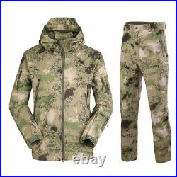 Men Outdoor Waterproof Jacket Softshell Hunting Thermal Clothes Tactical Suit