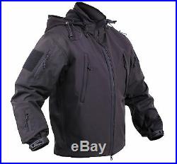 Men's Black Concealed Carry Soft Shell Tactical Jacket Waterproof Coat