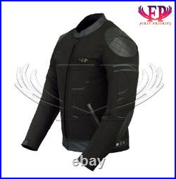 Men's Windproof Softshell Leather Jacket Motorbike Motorcycle Biker Jackets