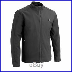 Men's Zipper Front Heated Soft Shell Jacket Front & Back Heating Elements LARGE