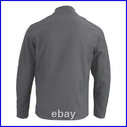 Men's Zipper Front Heated Soft Shell Jacket with Front & Back Heating ElementsGREY