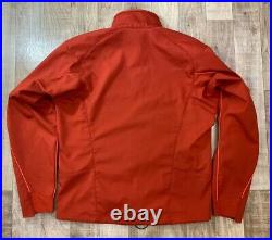 Mens Arcteryx Soft Shell Fleece Lined Jacket Red Orange Color Rare Medium