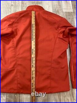 Mens Arcteryx Soft Shell Fleece Lined Jacket Red Orange Color Rare Medium