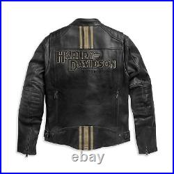 Mens Harley davidson Leather Jacket, H-D Triple vent Leather Biker Jacket