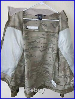 Mens Large Arcteryx LEAF Multicam Softshell Combat Military Jacket, USA Made