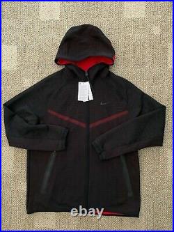 Mens Nike Tech Pack Full Zip Windrunner Hoodie Jacket Black/Red Size Large L