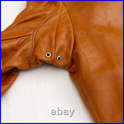 Mens Vintage SCHOTT NYC 546 Leather Jacket Size 38 S Removable Faux Fur Liner