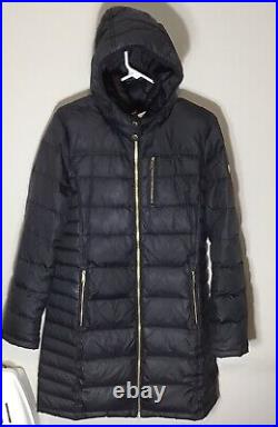Michael Kors Down Fill Puffer Jacket Women's Size Midiam Black Coat Jacket